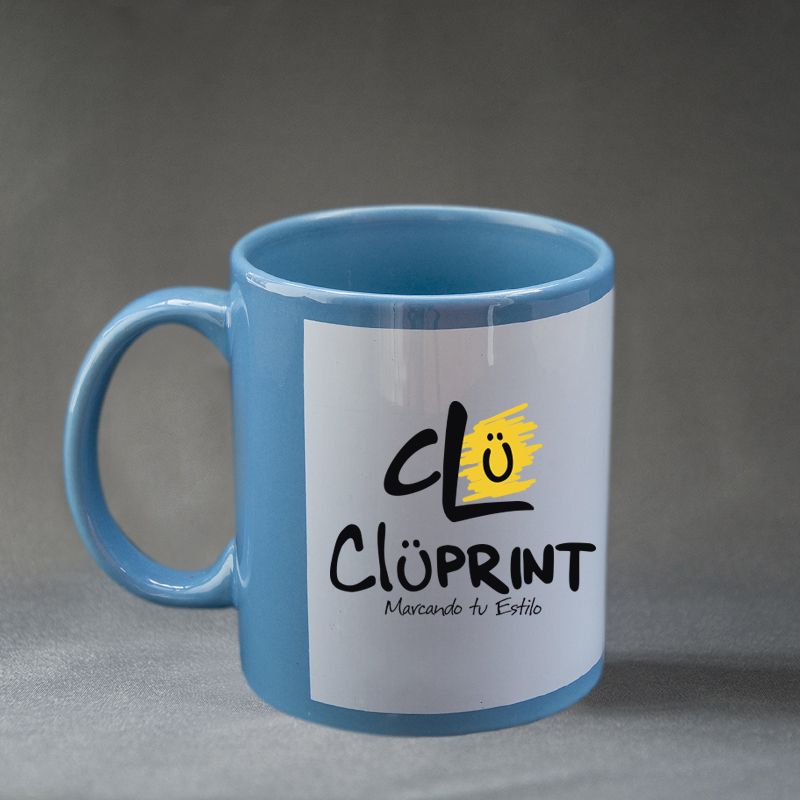 Tazas con fotos en azul