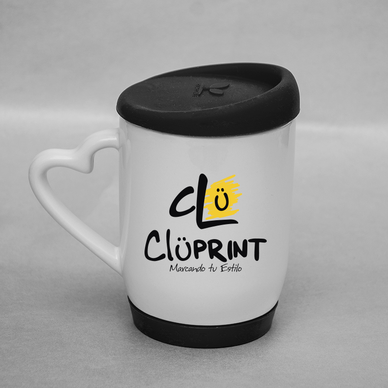 Pocillo con tapa negro